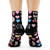 Pixel Love Socks – Retro Gamer Style with a Sweet Twist